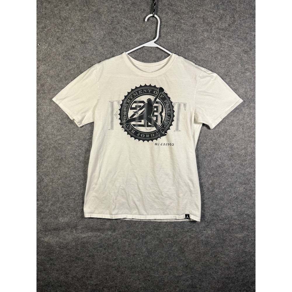 Jordan‎ Boys Cream Department of Flight Jumpman Graphic T-Shirt Size Medium M